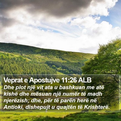 Veprat e Apostujve 11:26 ALB Bible Verse Image
