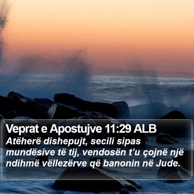Veprat e Apostujve 11:29 ALB Bible Verse Image