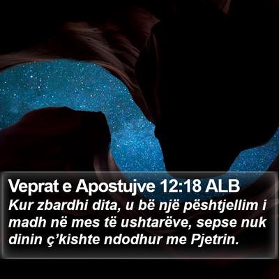 Veprat e Apostujve 12:18 ALB Bible Verse Image