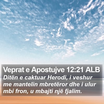 Veprat e Apostujve 12:21 ALB Bible Verse Image