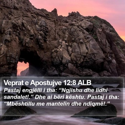 Veprat e Apostujve 12:8 ALB Bible Verse Image