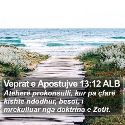 Veprat e Apostujve 13:12 ALB Bible Verse Image