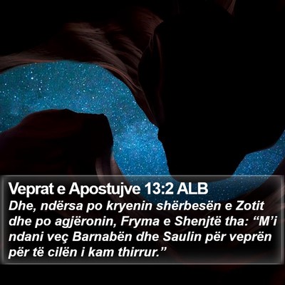 Veprat e Apostujve 13:2 ALB Bible Verse Image