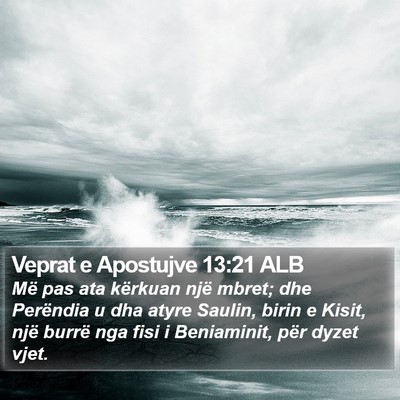 Veprat e Apostujve 13:21 ALB Bible Verse Image