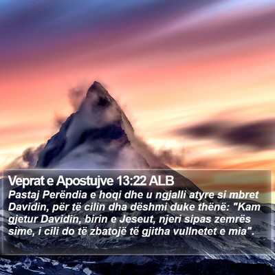 Veprat e Apostujve 13:22 ALB Bible Verse Image