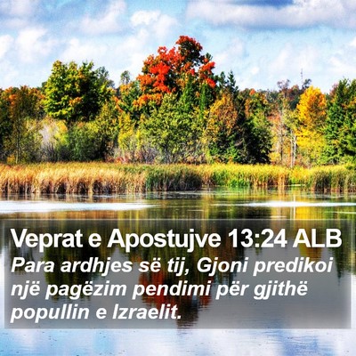 Veprat e Apostujve 13:24 ALB Bible Verse Image
