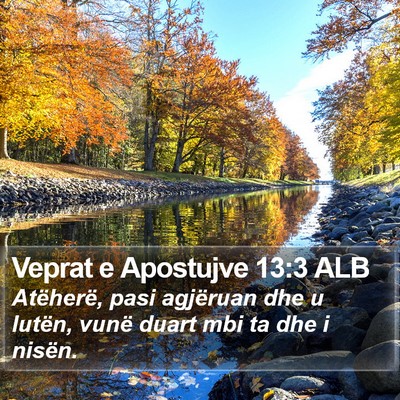 Veprat e Apostujve 13:3 ALB Bible Verse Image