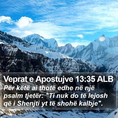 Veprat e Apostujve 13:35 ALB Bible Verse Image
