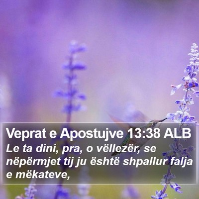 Veprat e Apostujve 13:38 ALB Bible Verse Image