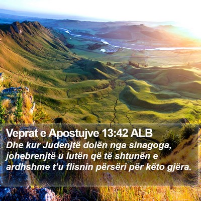 Veprat e Apostujve 13:42 ALB Bible Verse Image