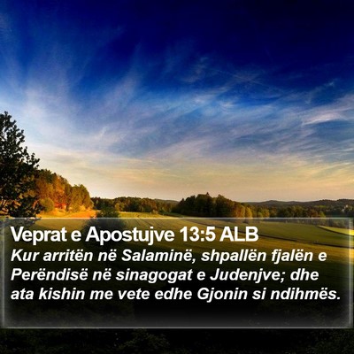 Veprat e Apostujve 13:5 ALB Bible Verse Image