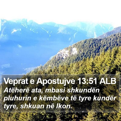 Veprat e Apostujve 13:51 ALB Bible Verse Image