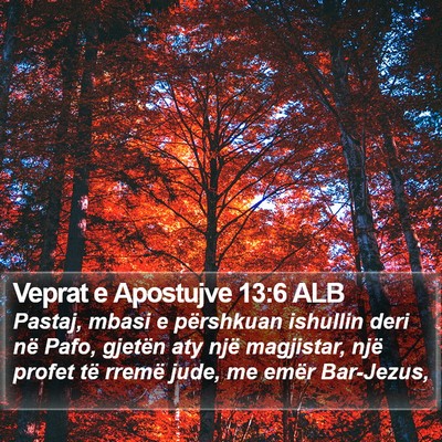 Veprat e Apostujve 13:6 ALB Bible Verse Image