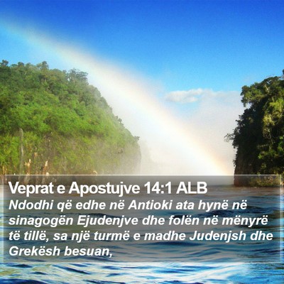Veprat e Apostujve 14:1 ALB Bible Verse Image