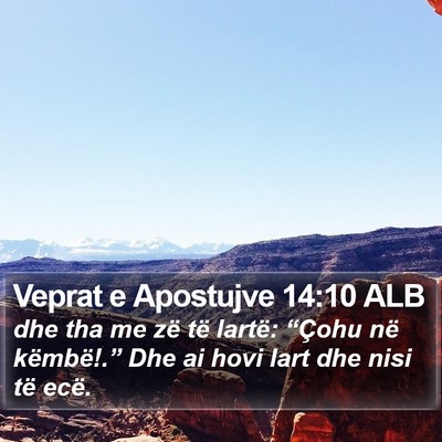 Veprat e Apostujve 14:10 ALB Bible Verse Image