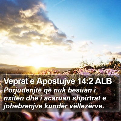 Veprat e Apostujve 14:2 ALB Bible Verse Image