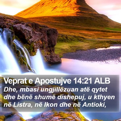 Veprat e Apostujve 14:21 ALB Bible Verse Image