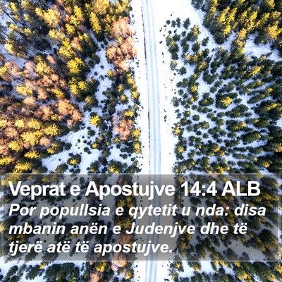 Veprat e Apostujve 14:4 ALB Bible Verse Image