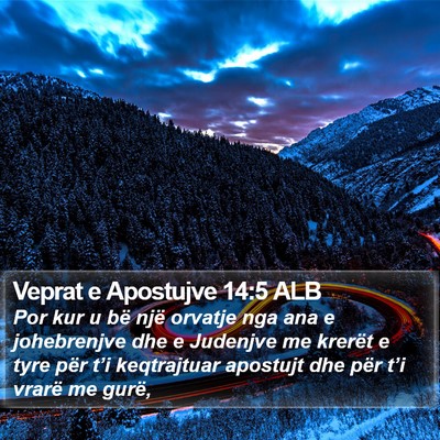 Veprat e Apostujve 14:5 ALB Bible Verse Image