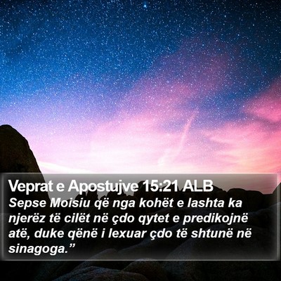 Veprat e Apostujve 15:21 ALB Bible Verse Image