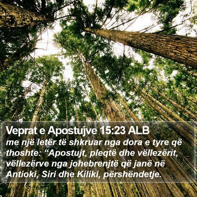 Veprat e Apostujve 15:23 ALB Bible Verse Image