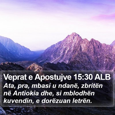Veprat e Apostujve 15:30 ALB Bible Verse Image