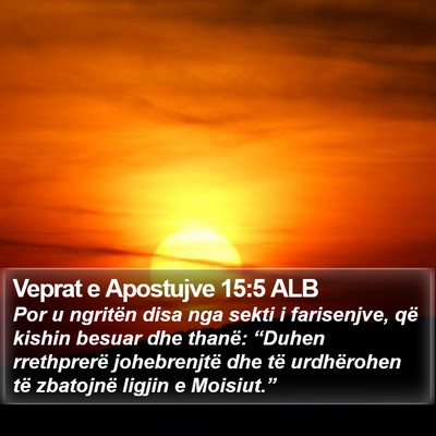 Veprat e Apostujve 15:5 ALB Bible Verse Image