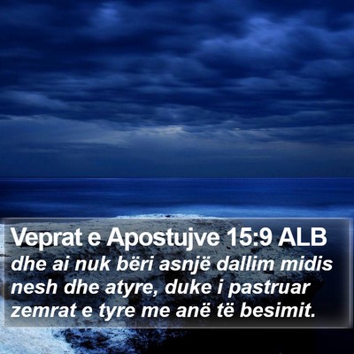 Veprat e Apostujve 15:9 ALB Bible Verse Image