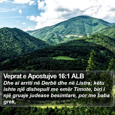 Veprat e Apostujve 16:1 ALB Bible Verse Image