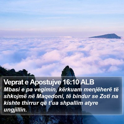 Veprat e Apostujve 16:10 ALB Bible Verse Image