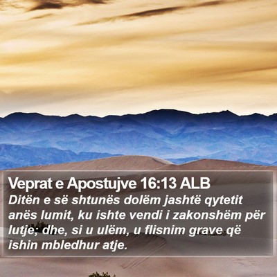 Veprat e Apostujve 16:13 ALB Bible Verse Image