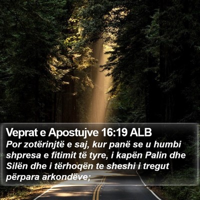 Veprat e Apostujve 16:19 ALB Bible Verse Image