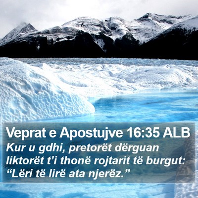 Veprat e Apostujve 16:35 ALB Bible Verse Image