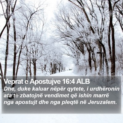 Veprat e Apostujve 16:4 ALB Bible Verse Image