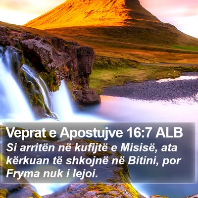 Veprat e Apostujve 16:7 ALB Bible Verse Image