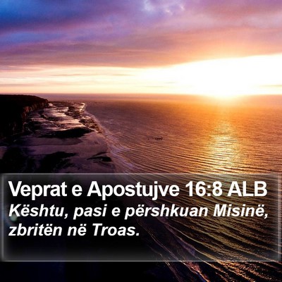 Veprat e Apostujve 16:8 ALB Bible Verse Image