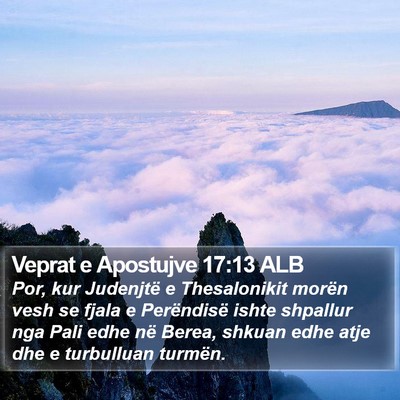Veprat e Apostujve 17:13 ALB Bible Verse Image