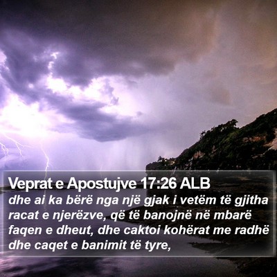 Veprat e Apostujve 17:26 ALB Bible Verse Image