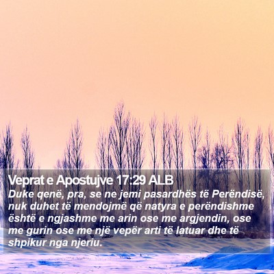 Veprat e Apostujve 17:29 ALB Bible Verse Image