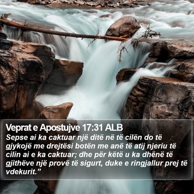 Veprat e Apostujve 17:31 ALB Bible Verse Image