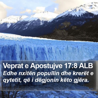 Veprat e Apostujve 17:8 ALB Bible Verse Image