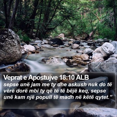 Veprat e Apostujve 18:10 ALB Bible Verse Image