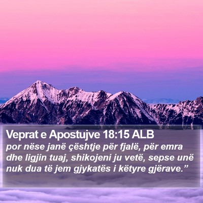 Veprat e Apostujve 18:15 ALB Bible Verse Image