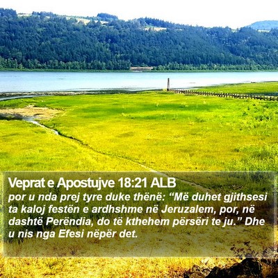Veprat e Apostujve 18:21 ALB Bible Verse Image