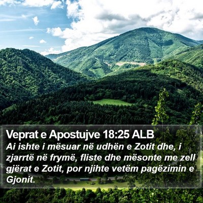 Veprat e Apostujve 18:25 ALB Bible Verse Image