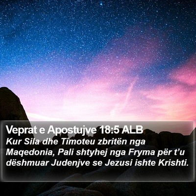 Veprat e Apostujve 18:5 ALB Bible Verse Image