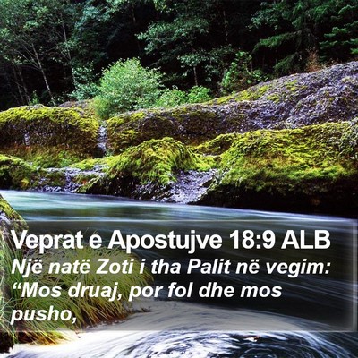 Veprat e Apostujve 18:9 ALB Bible Verse Image