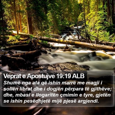 Veprat e Apostujve 19:19 ALB Bible Verse Image
