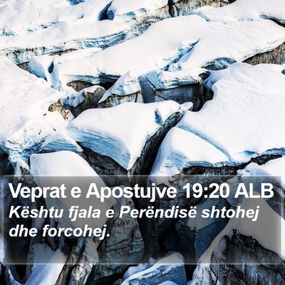 Veprat e Apostujve 19:20 ALB Bible Verse Image