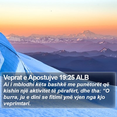 Veprat e Apostujve 19:25 ALB Bible Verse Image